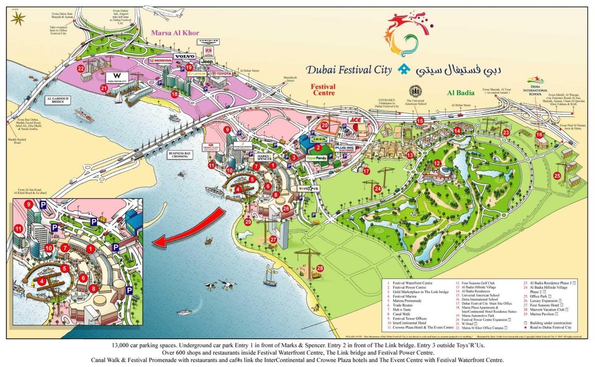 Dubai festival de carte de la ville