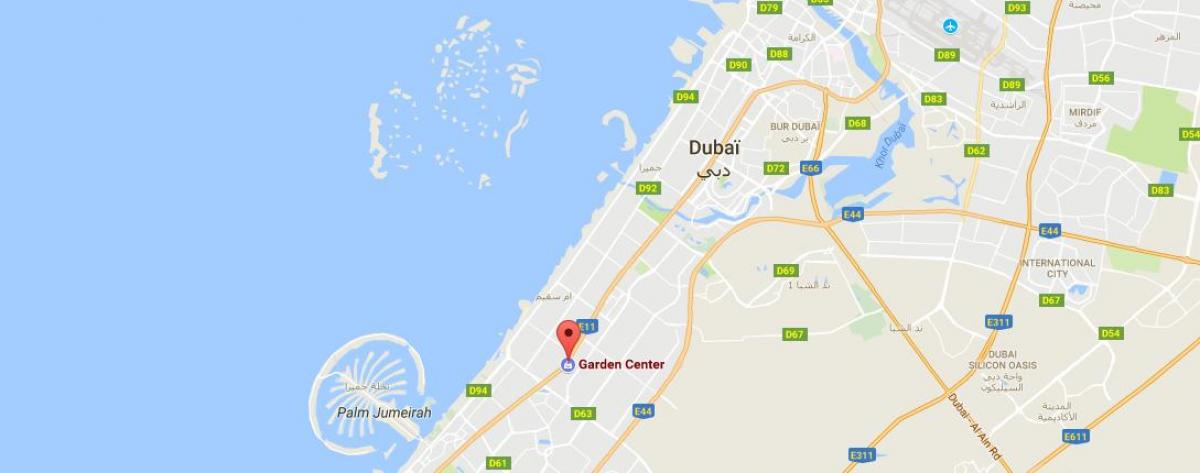 Dubaï jardin de l'emplacement du centre de la carte