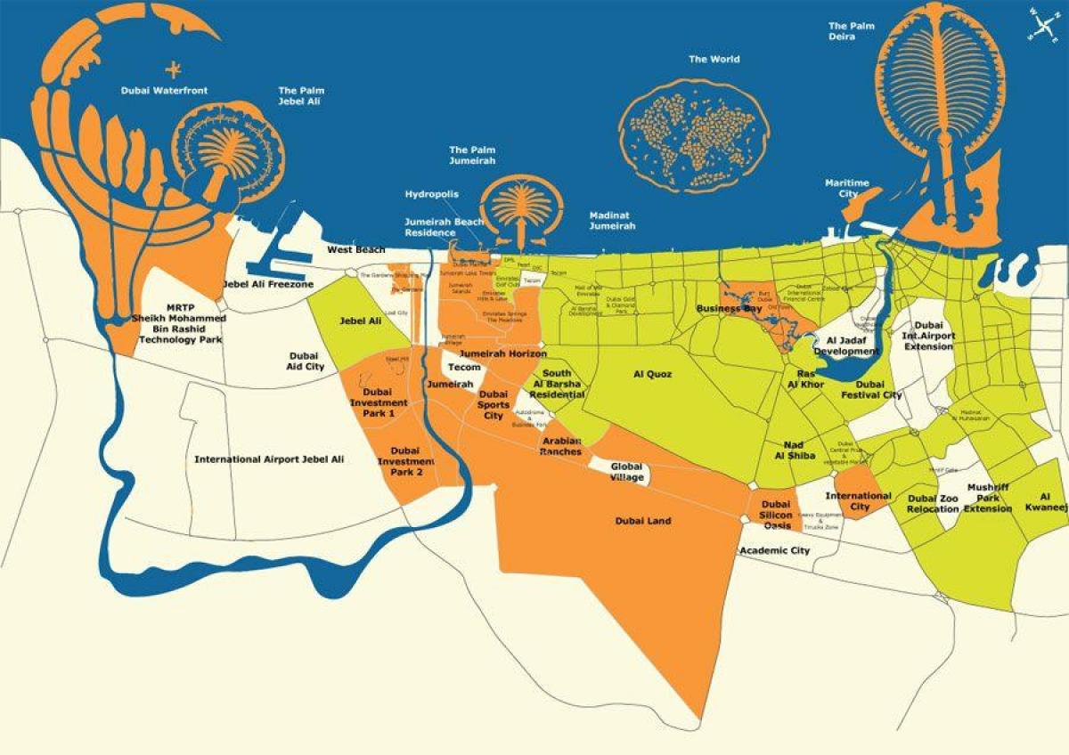 Dubai carte des îles