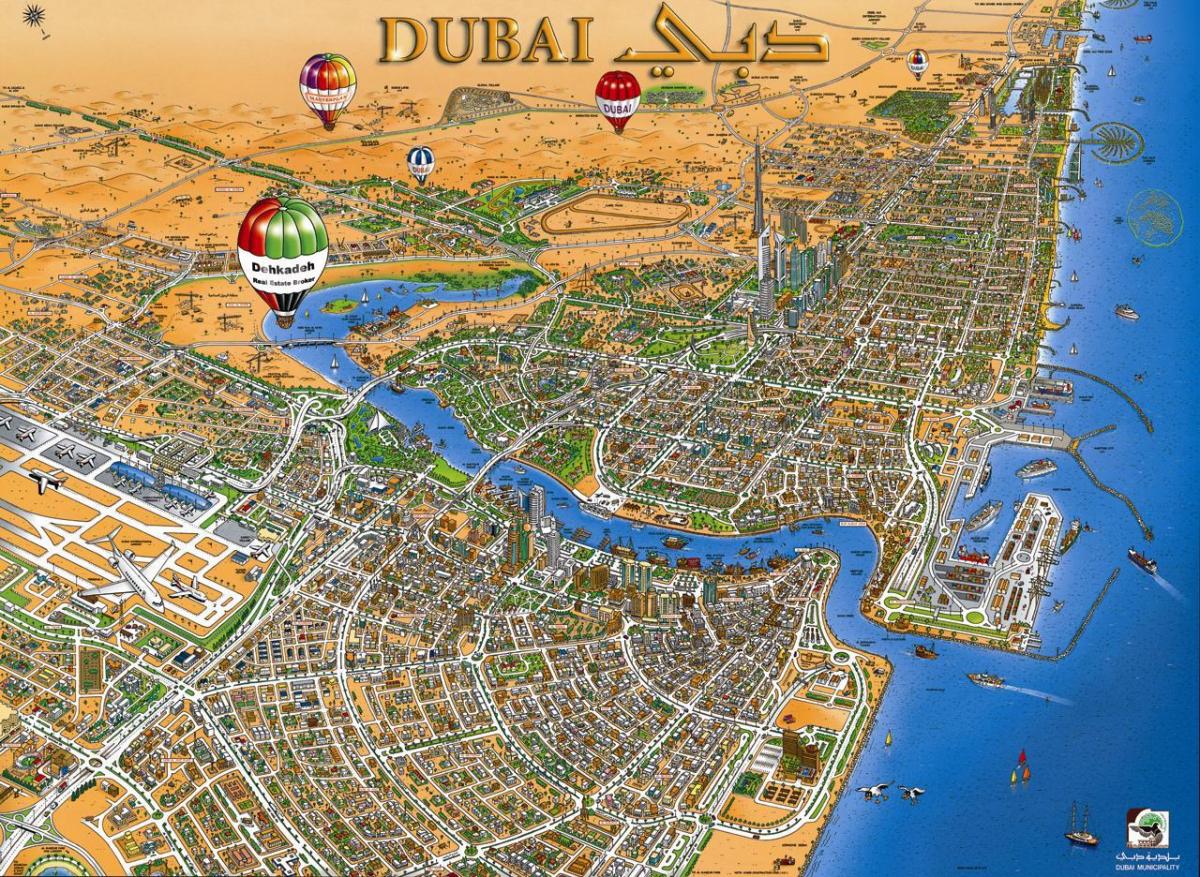 carte de la crique de Dubaï