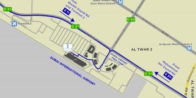 La carte de Dubai airport free zone