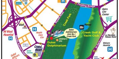 Spectacle de dauphins Dubai carte de localisation