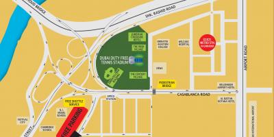 Dubai duty free tennis stadium carte de localisation