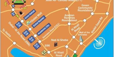 Le Rugby à Sept Dubai carte de localisation