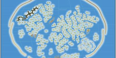 Carte du monde de l'île de Dubaï
