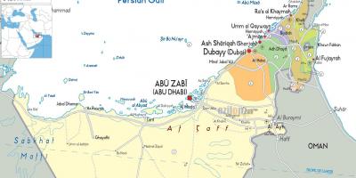 La carte de Dubai, ÉMIRATS arabes unis