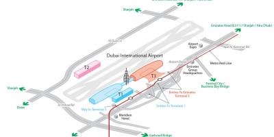 Carte de l'aéroport Dxb