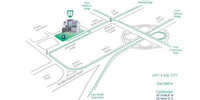 Carte de l'hôpital Américain de Dubaï