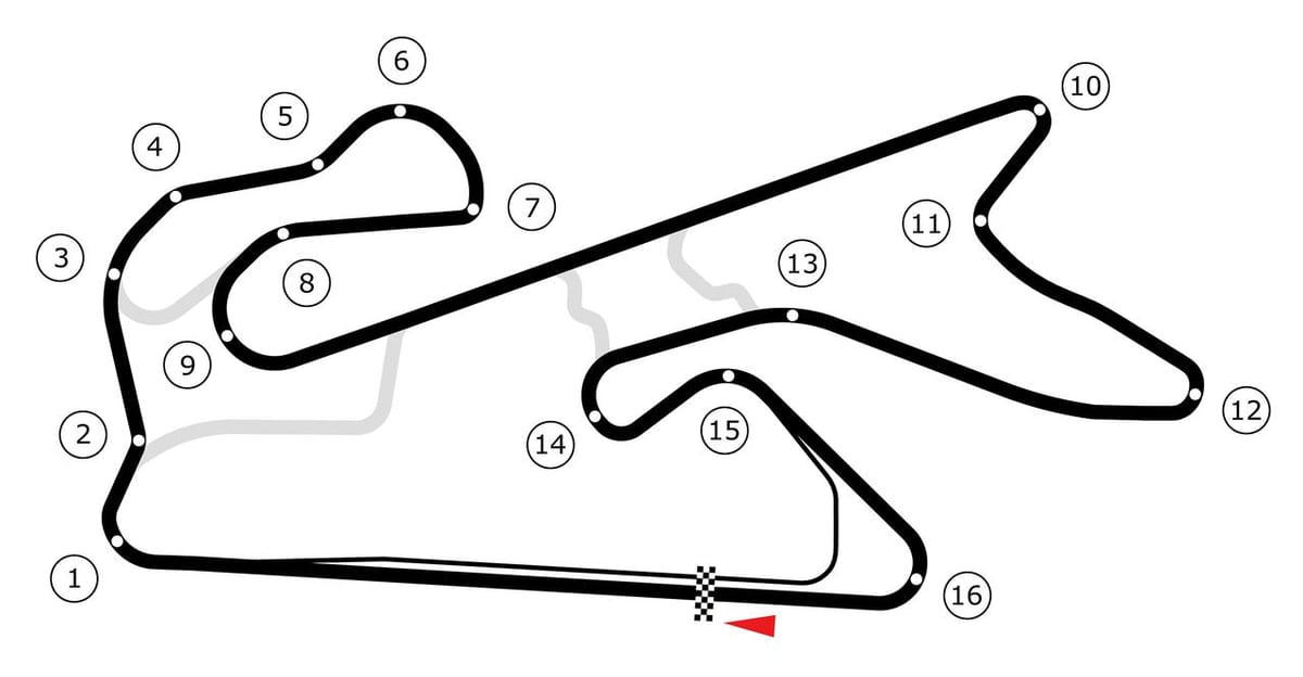 carte de l'autodrome de Dubaï