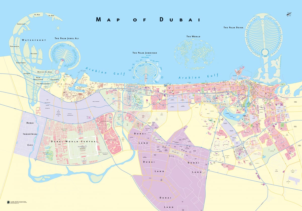 carte de rue de Dubaï
