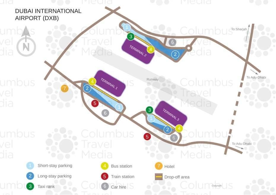 Dubaï, terminal carte