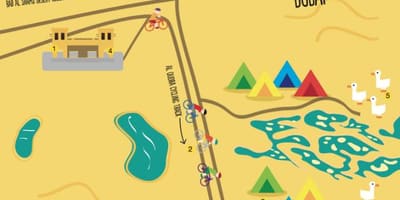 La carte de Al Qudra Lac itinéraire