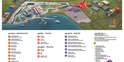 Carte de l'île de Yas