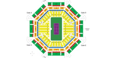 Carte de complexe de tennis de Dubaï