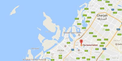 Carte de l'école centrale de Dubaï