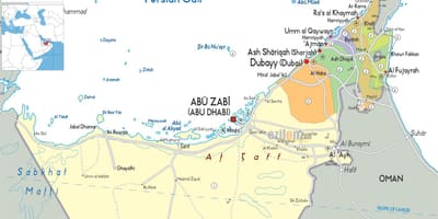 La carte de Dubai, Émirats arabes unis