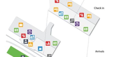 Dubaï, terminal 1 de l'aéroport de l'emplacement de la carte