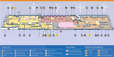 Dubaï, terminal 2 carte