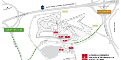 La carte de Dubai motor city
