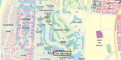 La carte de Dubai prés