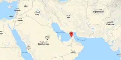 Emplacement de Dubaï sur la carte du monde