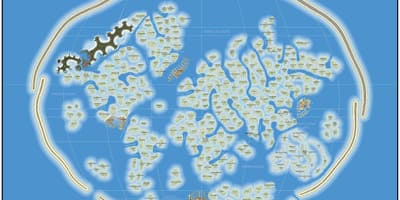 Carte du monde de l'île de Dubaï