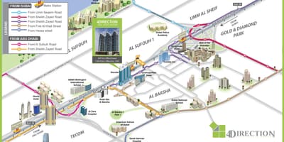 Carte de l'école Américaine de Dubaï