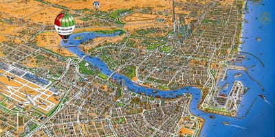 Carte de la crique de Dubaï