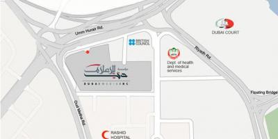 Rashid hôpital de Dubaï carte de localisation